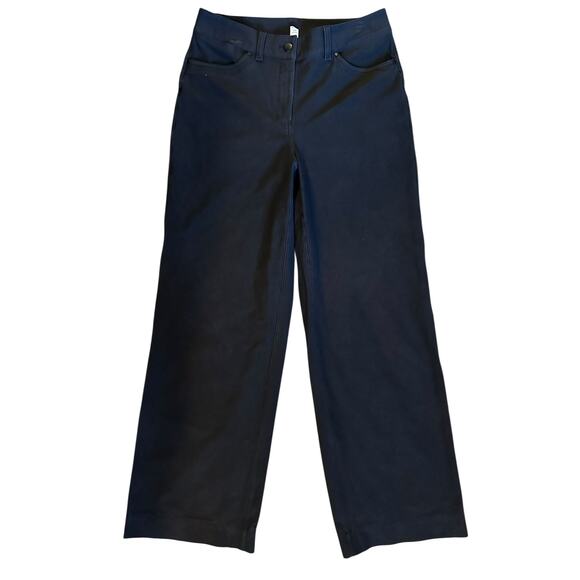 EUC Lululemon Women’s Black City Sleek 5 Pocket HighRise Wide Leg Pant Size 28 - Picture 1 of 10